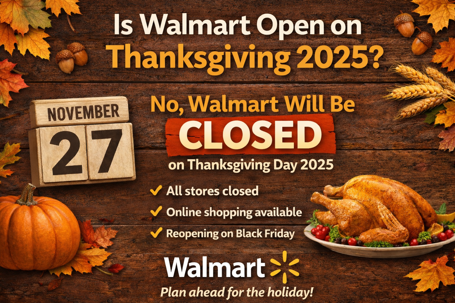 Is Walmart Open on Thanksgiving 2025?