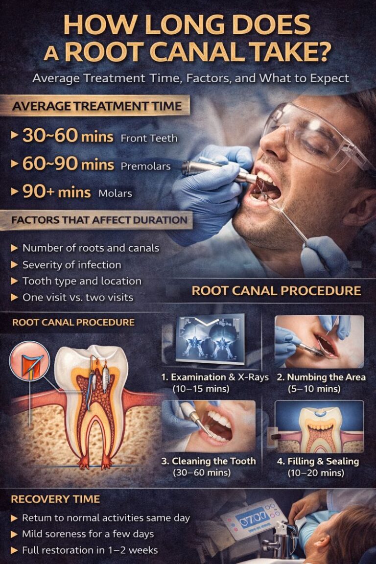 how long does a root canal take​?