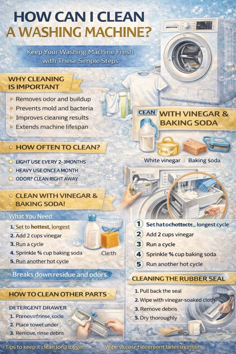 how can i clean washing machine​?